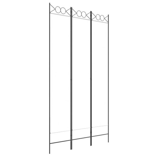 vidaXL Cloison de séparation 3 panneaux Blanc 120x220 cm Tissu