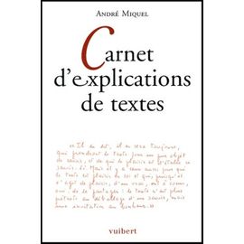 Carnet D'explications De Textes