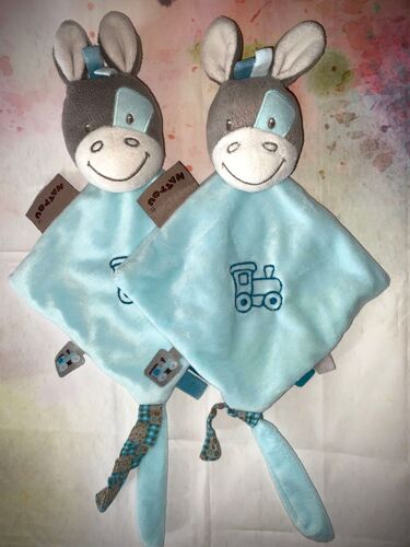 Doudou Mini Ane Alex Nattou Lot De Deux Doudous Peluches Jouets Bebe