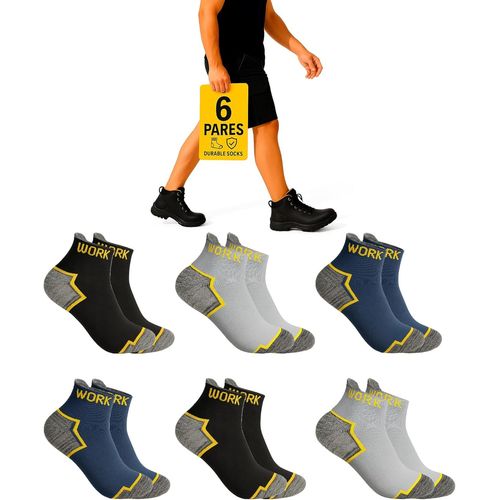 Kalanka-Chaussettes De Travail D'été Pour Homme Et Femme | Talon Et Pointe Renforcés | Chaussettes Courtes Avec 95 % Coton, Intérieur Rembourré Doux Et Confortable, Résistantes Et Durables Pour Botte