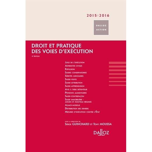 Droit Et Pratique Des Voies D'exécution 2015-2016