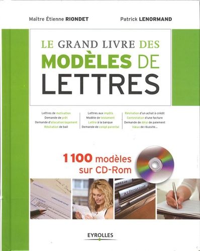 Le Grand Livre Des Modèles De Lettres (1 Cd-Rom)