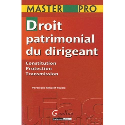 Droit Patrimonial Du Dirigeant