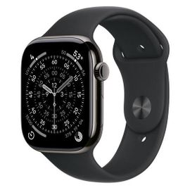 Apple Watch Series 11 GPS + Cellular 46mm Boitier ardoise titane avec bracelet sport noir M/L
