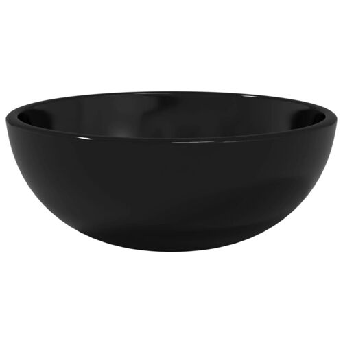 vidaXL Lavabo Verre trempé 30x12 cm Noir