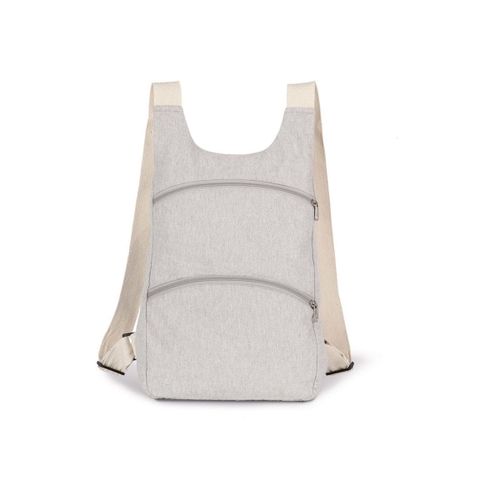 Sac à dos recyclé avec poche arrière antivol - KI5101 - gris clair et écume