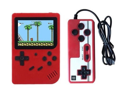 Console De Jeux Portable Retro Fc Avec 400 Jeux Classiques, Av Out Appareil - Rouge