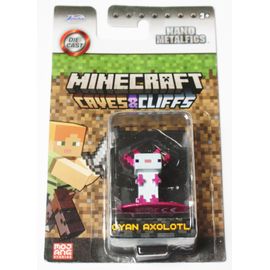 Figurine Minecraft Caves & Clifts Cyan Axolotl - Nano Metalfigs - Jada