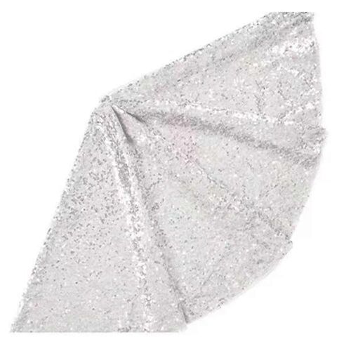 Jupe-Arbre À Paillettes-48 Pouces Chemise De Noël, Brodée Et Pailleté Décor De Noël De Noël-Argent