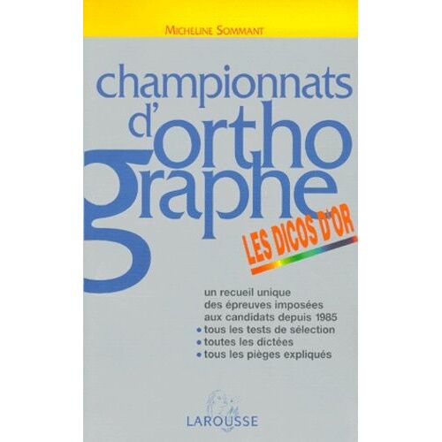 Championnats D'orthographe - Les Dicos D'or