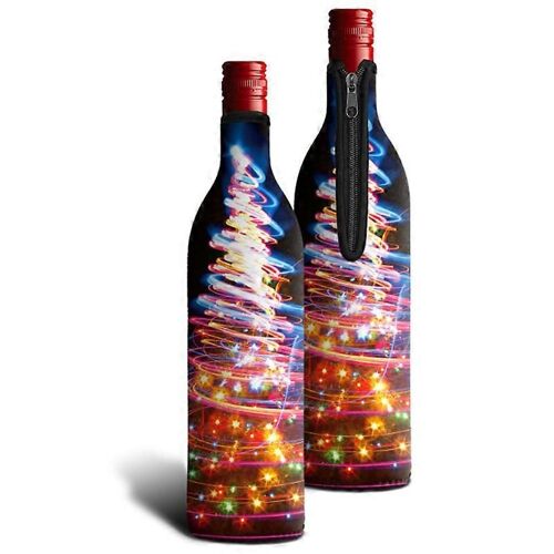 Pull De Noël Capsules De Bouteilles De Vin À Carreaux Vêtements De Bouteille De Vin Robe De Bouteille De Vin Sacs De Bouteille De Vin Pour Les Décorations De Fête De Noël-B328-1007
