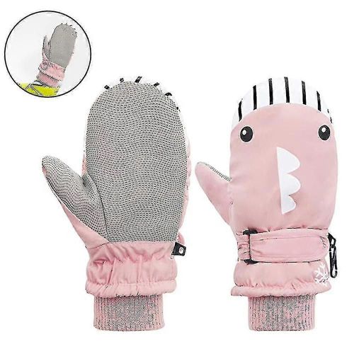 1 Paire Kid Gants D'hiver Mitaine Pour Tout-Petits, Ski Boy Snow Girl Imperméable À L'eau-Rose-Enfants-Unisexe