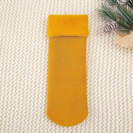 Nouvelles Femmes Hiver Chaud Épaissir Chaussettes Thermiques Doux Décontracté Couleur Unie Chaussette Laine Cachemire Maison Bottes De Neige Chaussette De Sol 3 Paires-Adulte-S9-3 Paire-Femelle