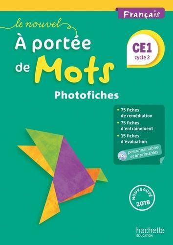 Français Ce1 Cycle 2 Le Nouvel A Portée De Mots - Photofiches (1 Cd Audio) - Edition 2018