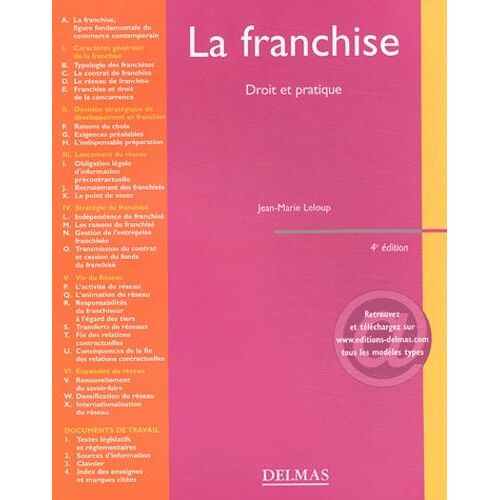 La Franchise - Droit Et Pratique