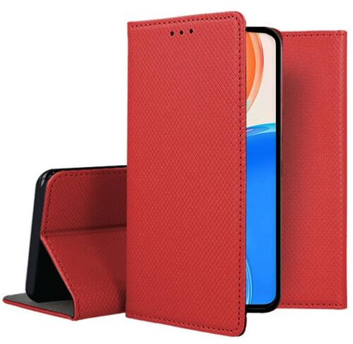 Housse pour Huawei Honor X8 - etui coque pochette portefeuille + film ecran - ROUGE MAGNET