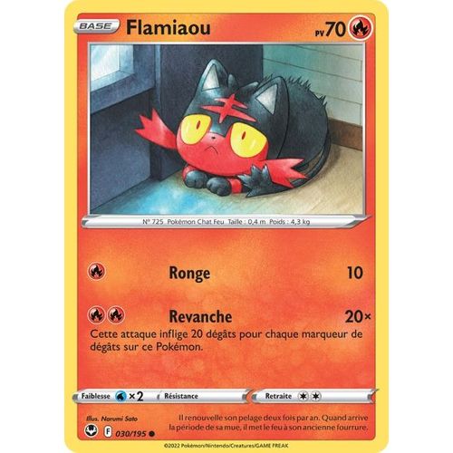 Carte Pokemon - Flamiaou - 030/195 - Eb12 Tempête Argentée -
