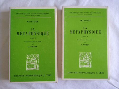 La Métaphysique En 2 Tomes