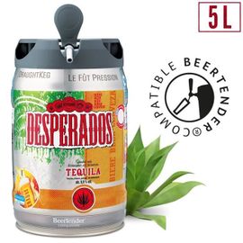 Desperados Fût De Bière Blonde Téquila - Compatible Beertender - 5 L