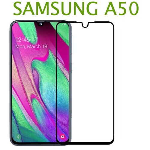 Film De Protection Intégrale En Verre Trempé Noir Pour Samsung Galaxy A50