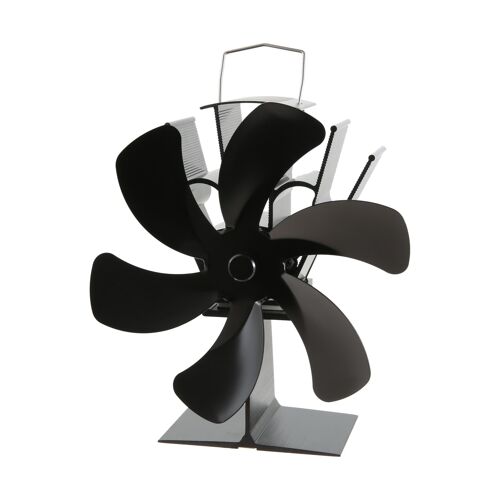 Ventilateur de poêle à chaleur YL605 à 6 pales, avec thermomètre pour bois/bûches/cheminée, 1 pièce
