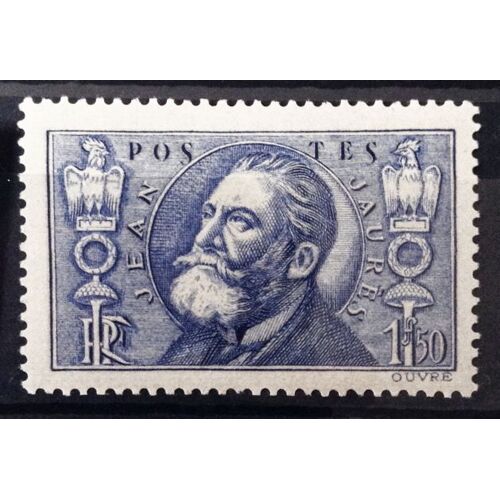 Jean Jaurès 1f50 Outremer (Superbe N° 319) Neuf* - Cote 15,00 - France Année 1936 - N10596