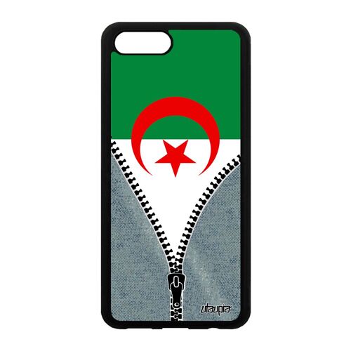 Coque Honor View 10 V10 Silicone Drapeau Algerie Algerien Jeans Football Foot En
