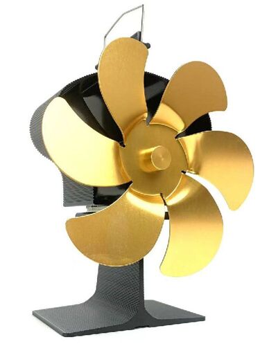Jaune 6 lames - Ventilateur de poêle à bois à 6 lames, poêle à gaz écologique, économie'énergie, Distribution de chaleur, outil à usage domestique