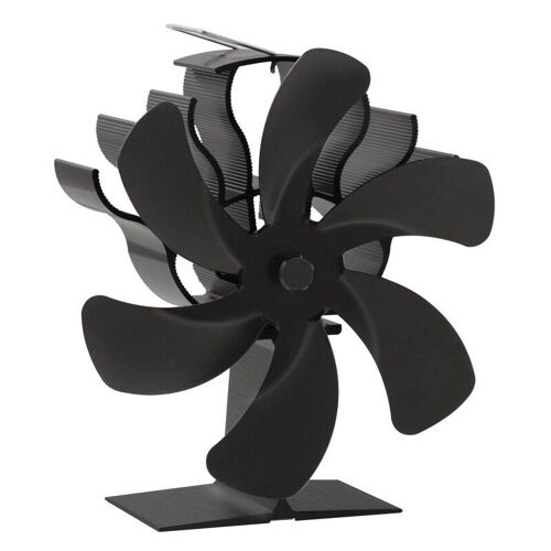 Ventilateur - Ventilateur de poêle à bois à 6 lames, brûleur à bois, pour cheminée, sans piles, écologique, silencieux, Distribution de chaleur efficace à la maison