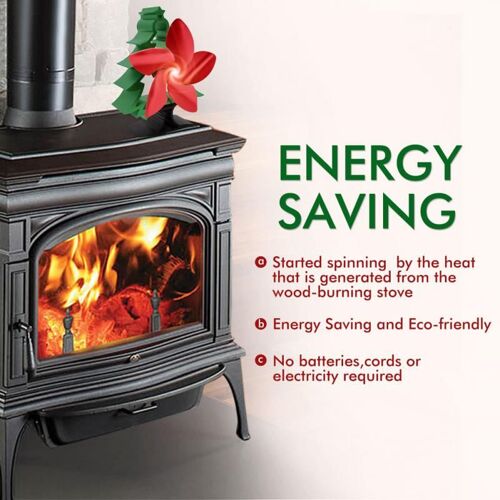 Ventilateur de cheminée Style arbre de noël, puissance thermique, 5 pales, équipement de Camping, poêle, accessoires de cuisine, nouveau cadeau