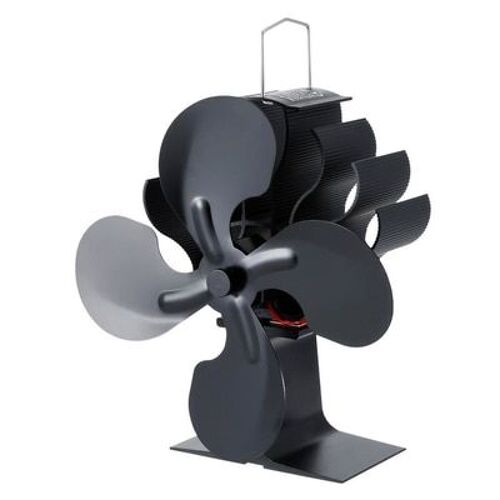 souffleur a - Ventilateur de cheminée noir silencieux pour maison, brûleur de bûches, 4 lames, Distribution de chaleur efficace