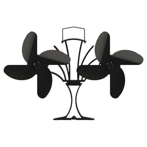708b - Ventilateur de cheminée, brûleur à bois écologique, silencieux, auto générateur, Distribution de chaleur