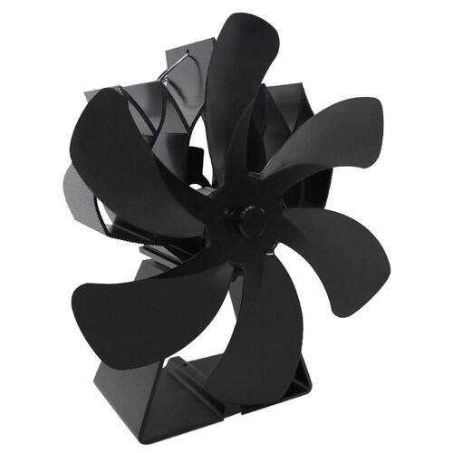 6 lames - Ventilateur de poêle à cheminée, modèle aérodynamique, silencieux, Distribution efficace de la chaleur, Air chauffé, écologique