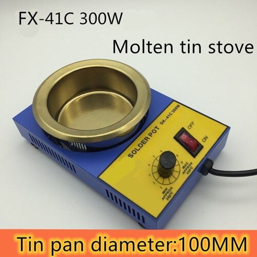 300W 100 mm - Poêle en étain molten 220V | Sans plomb, température ajustable, acier inoxydable, placage de titane