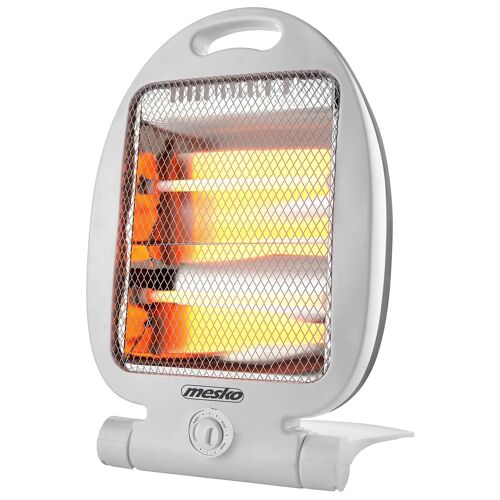 poêle électrique à quartz portable MS 7710, radiateur halogène, 2 lampes, 2 niveaux de puissance, sécurité 800W blanc