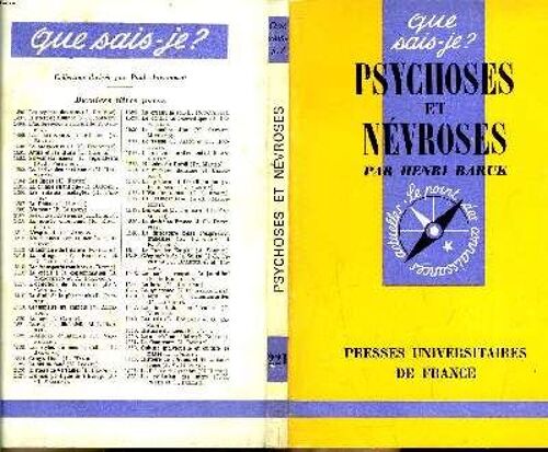 Que Sais-Je? N° 221 Psychoses Et Névroses