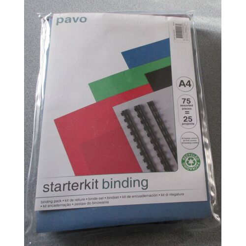 Starterkit Binding -Kit De Reliure Pavo Référence 8002030 - 75 Pièces Assorties Pour 25 Projets