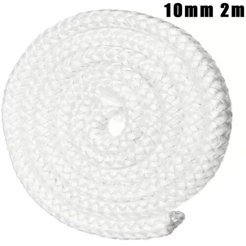 10 mm 2m - Cordon'étanchéité noir en fibre de verre, pour porte de cheminée, brûleur à bois, haute température
