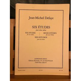 Jean-Michel Defaye Six Études Pour Deux Tubas Partition Éditions Leduc