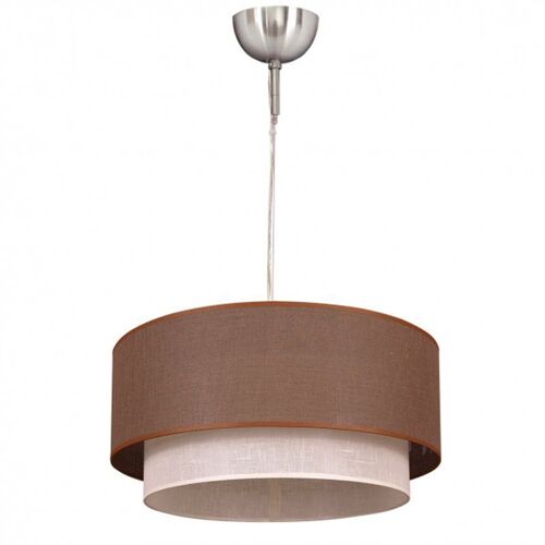 Fab 2.810 / 50-Marr / Beis | Pendentif Double 1l. Brun / Beige Cilind (50/40 / Reg)