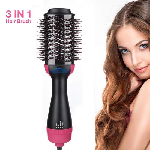 Brosse Soufflante Rotative, Sèche-Cheveux Brosse Lissante Chauffante Electrique Multifonctionnels Fer À Friser Défrisant Bigoudi Et Styler Brosse À Cheveux À Ions Négatifs