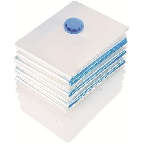 SJZG-Lot De 6 Sacs De Compression Sous Vide Pour Vêtements, Couettes Et Couvertures - 100 X 120 Cm