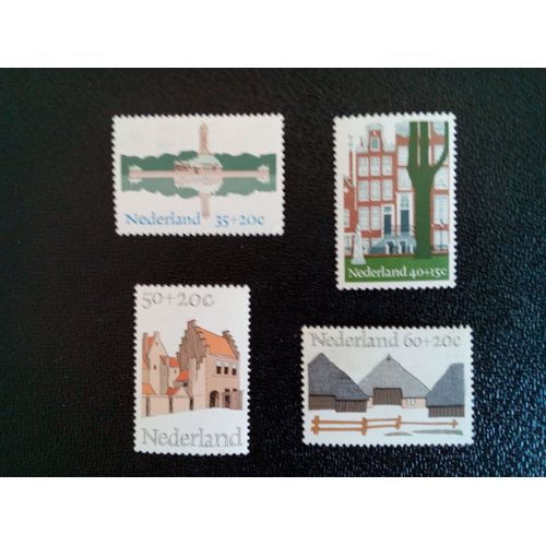 Timbre Pays-Bas / Holland Yt 1018 À 1021 Protection Du Patrimoine Culturel 1975 ( 09712 )