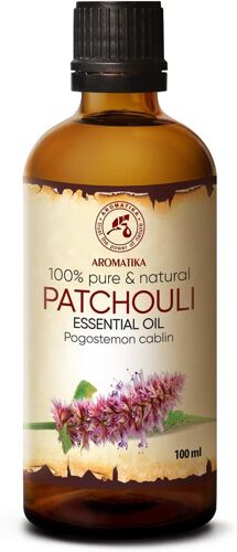 Huile Essentielle De Patchouli 100ml - Pogostemon Cablin - Aromathérapie - Huile Pure Et Naturelle De Patchouli Pour - Peau Et Cheveux - Cosmétiques - Diffuseurs Et Bougies De Maison 