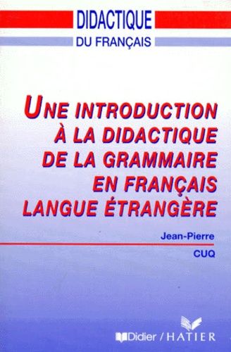 Introduction À La Didactique De La Grammaire En Fle