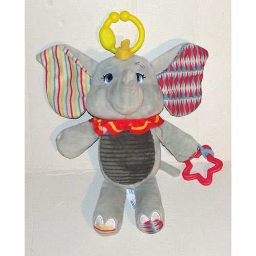 Doudou Dumbo Activites Grelot Pouet Disney Baby - Peluche Elephant Dumbo Clementoni