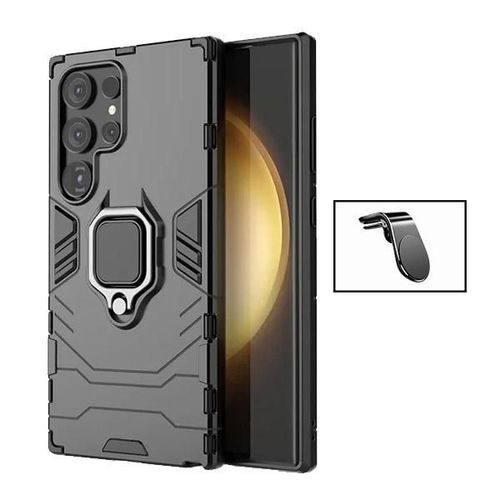 Support Magnetique L + Étui Militaire Défendre 3x1 Phonecare Pour Samsung Galaxy S24 Ultra 5g - Noir