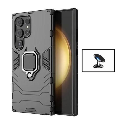 Kit Support Magnétique + Étui Militaire Défendre 3x1 Phonecare Pour Samsung Galaxy S24 Ultra 5g - Noir