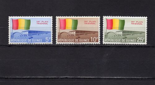 Timbres-Poste De La République De Guinée (3ème Anniversaire De LIndépendance)