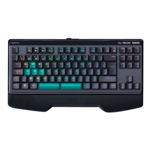 Nacon CL-750OM - Clavier - rétro-éclairé - USB - AZERTY - Français - commutateur : interrupteur bleu - gris, noir